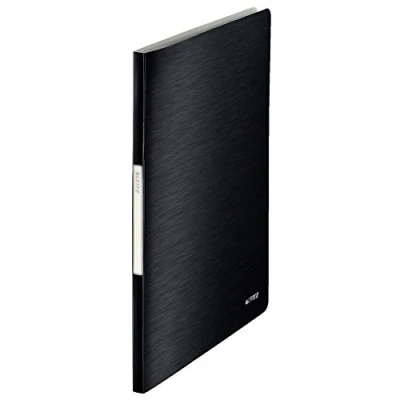Image of Leitz A4 Display Book, 40 Pockets, 80 Sheet Capacity, Transparent Satin Black, Style Range, 39590094
