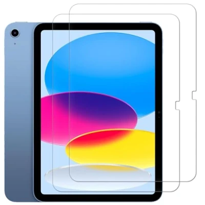 Image of Vsjnk Screen Protector for iPad 10th Generation/A2696 / A2757 A2777 Tempered Glass 2 Pack High Hardness Clear Guard Film Generation