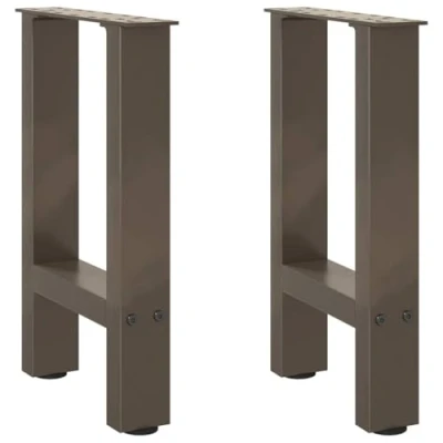Image of vidaXL Coffee Table Legs Square Natural Steel 38x(42 43) cm Adjustable Height Base for Living/Dining Room
