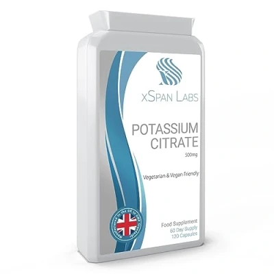 Image of Potassium Citrate 1000mg Daily dose, 120 Capsules Super high Strength Electrolytes Support with Extreme bioavailability &amp; Absorption Keto and Fasting Diet Made in The UK