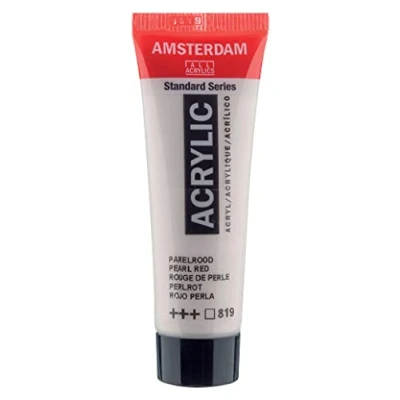Image of Royal Talens Amsterdam Acrylic Paint Colours and Sizes listed 20ml Pearl Red