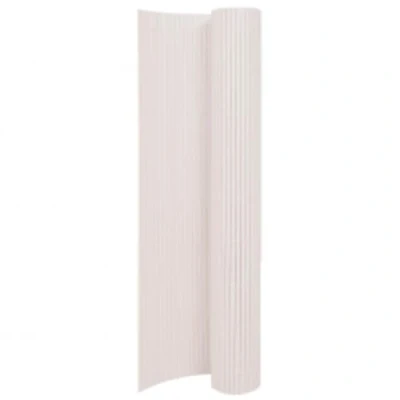 Image of vidaXL Double Sided Garden Fence 110x500 cm White