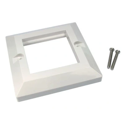 Image of kenable Faceplate 2 Port Dual 85 x 85mm Bevelled Single Gang for RJ45 Modules [Faceplate : Gang]