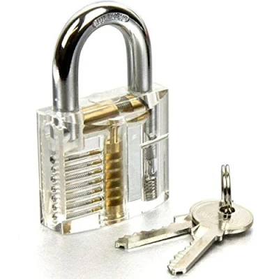 Image of Locksmith Tool Lock Picks Transparent Practice Padlock Opener Tools (C)