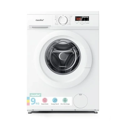 Image of Comfee CFE12EW90/W Freestanding Washing Machine,9KG Load,1400RPM,Steam Wash,Quick Wash,BLDC Inverter Motor,White