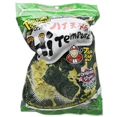 Image of Tao Kae Noi Hi Tempura Seaweed Original Snacks 40 g (Pack of 6)