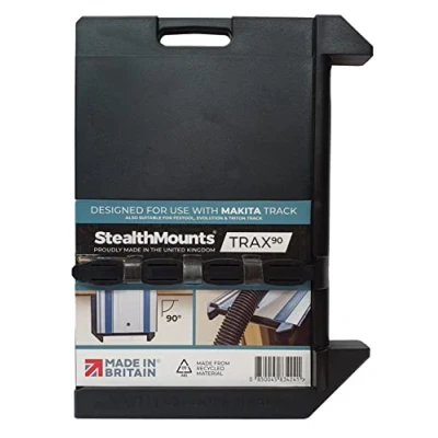 Image of StealthMounts Trax90 Track Saw Square for Makita 90 Right Angle Plunge Guide Rail Stop