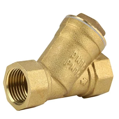 Image of Brass Strainer Filter 1/2&quot; BSPP Female Thread Y Shaped Valve Connector for Water Oil Separation DN15 Connection