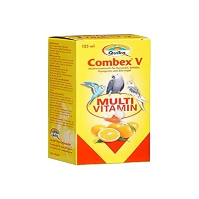 Image of Vitacombex V Multivitamin Liquid 125 ml for pet birds &amp; chickens an optimal vitamin supply Promotes health and condition young adult