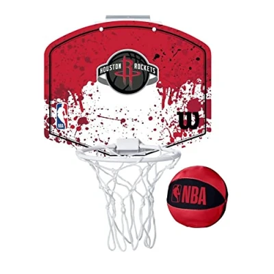Image of Wilson Mini NBA Team Basketball Hoop, HOUSTON ROCKETS, Plastic