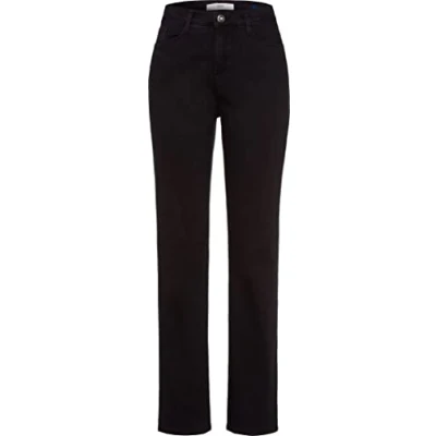 Image of BRAX Men&#039;s Carola Blue Planet Five Pocket Feminine Fit Klassisch Bootcut Jeans, Clean Black, 34W / 34L (Size: 44L)