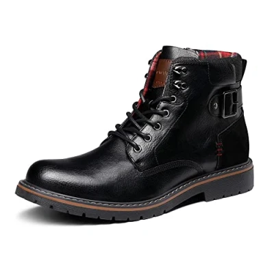 Image of Bruno Marc Men&#039;s Boots Classic for Men,Size 9,Black,SBBO2215M E