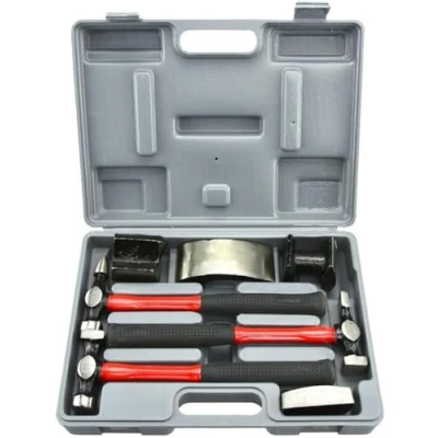 Image of Neiko 20709A Heavy Duty Auto Body Hammer and Dolly Kit, 7 Piece