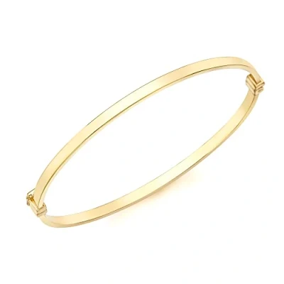 Image of Carissima Gold Women&#039;s 9 ct Yellow Diamond Cut 2 mm 50 PG Twist Curb Chain Bracelet of Length 18 cm/7 Inch