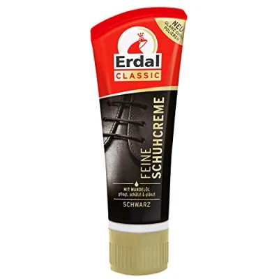 Image of Erdal Classic Fine Shoe Polish Tube with Nourishing Oils, Nourishes, Protects &amp; Refreshes Colour, Pack of 1 (1 x 75 ml) (Black)