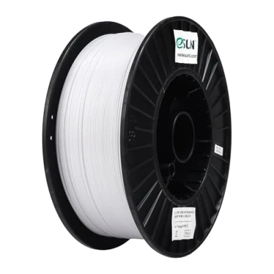 Image of eSUN PETG Filament 1.75mm, 3D Printer PETG, Dimensional Accuracy +/ 0.05mm, 2.5KG Spool Printing for Printers, Solid White