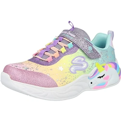 Image of Skechers Unicorn Dreams Trainers for kids, Size: 12.5K, Purple/multi Textile/synthetics
