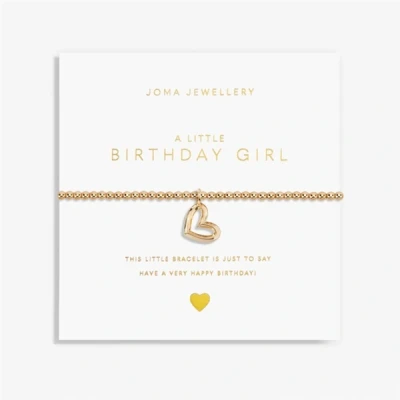 Image of Joma Jewellery A Little Gold BIRTHDAY GIRL Bracelet 17.5cm Stretch Adjustable Wrist Stacking
