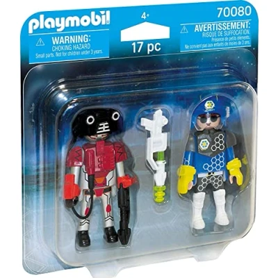 Image of Playmobil 70080 Space Policeman and Thief Duo Pack, Fun Imaginative Role Play, PlaySets Suitable for Children Ages 4+
