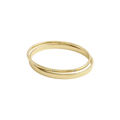 Image of Coach Gold Boxed Bangles Set of Two