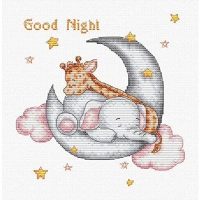 Image of Luca S Cross Stitch Kit, Good Night, Counted Embroidery Kit