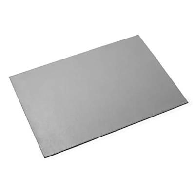 Image of Durable Desk Mat Leather in Grey 65 x 45 cm Hand Stitched Premium Made From Soft Grained Cowhide