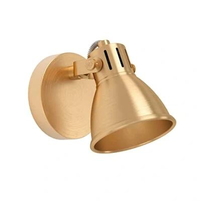 Image of Eglo LED Wall Light Seras, Indoor lamp with Adjustable spot, Living Room and Hallway Lighting Fixture Made of Metal in Brushed Brass, GU10 Bulb, Warm White