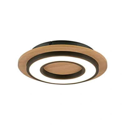 Image of JUST LIGHT. LED ceiling light Tola, round, wood, 3,000 K
