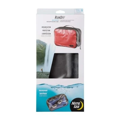 Image of Nite Ize Runoff Waterproof Packing Cube, Size Medium, Compressible Travel Bag Charcoal