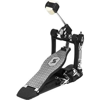 Image of Stagg 52 Series Single Kick Bass Drum Pedal, 4 Way Beater, Double Chain, Memory Lock, Included Key