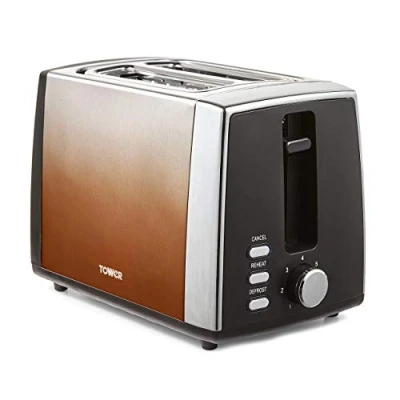 Image of Tower Infinity Ombre 2 Slice Toaster Copper