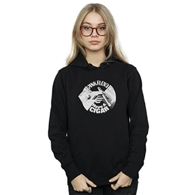 Image of Absolute Cult Pink Floyd Women&#039;s Have A Cigar Hoodie Black Large