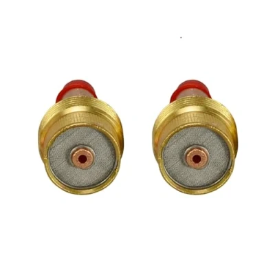 Image of RIVERWELD TIG Gas Lens Collet Bodies Large Diameter 45V64S 2.4mm Orifice Fit SR WP 9 20 25 Welding Torch 2pk