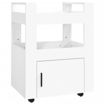 Image of vidaXL Kitchen Trolley White 60x45x80 cm Engineered Wood