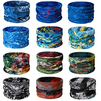 Image of TAIYUNWEI Outdoor Multifunctional Sports Magic Seamless Scarf, Head Elastic Headband Bandana, UV Resistance Sport Headwear for Riding, Motorcycling, Hiking, Fishing, Yoga.