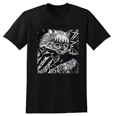 Image of Tomie Junji Ito Anime Cartoon Men&#039;s T Shirt Unisex Black Cotton Print Tee Shirts M