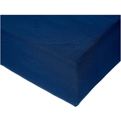 Image of Amazon Basics Soft Microfibre King Fitted Sheet, Deep Pocket 12 inch (30 cm), Navy Blue