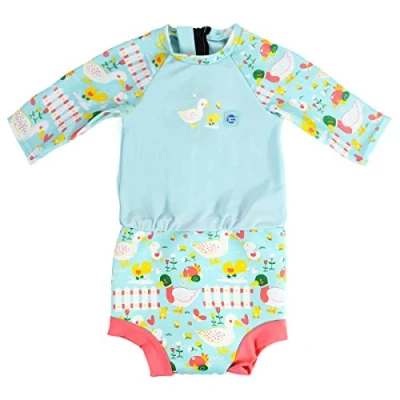 Image of Splash About Happy Nappy Sunsuit, Little Ducks, 6 14 Months