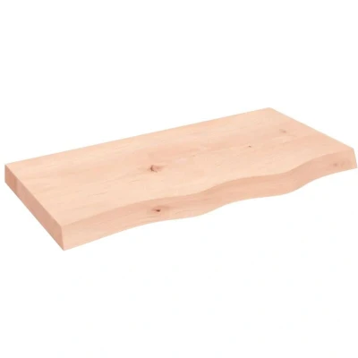 Image of vidaXL Bathroom Countertop 80x40x(2 6) cm Untreated Solid Wood