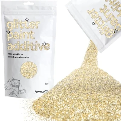 Image of Glitter Paint for Walls Champagne Gold Additive Emulsion Latex Acrylic Sparkles Fine Interior Painting 100g / 3.5oz