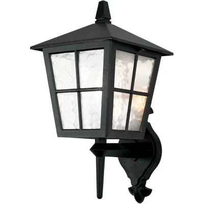 Image of Canterbury 1 Light Outdoor Wall Lantern Black IP43, E27