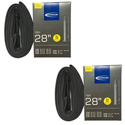Image of Schwalbe 700 x 18 25c Road Bike Inner Tubes Presta 80mm Long Valve (Pair)