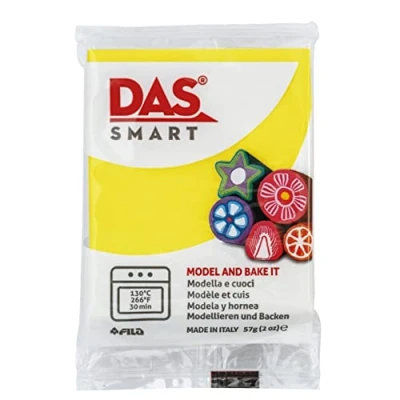 Image of DAS Smart Oven Bake Modelling 56g Clay, Lemon Yellow, Ideal for Professionals and Hobbyists