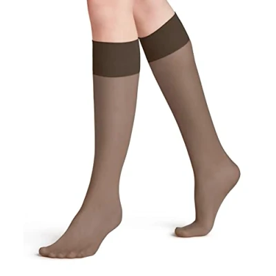 Image of 1 Pair Brenda Pure Matt 20 Knee Highs With Sensitive Top Ladies 5.5 8 Falke