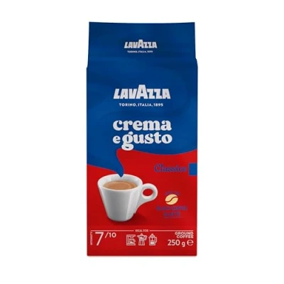 Image of Pack 20x x Lavazza Crema e Gusto Classic Italian Ground Coffee Espresso 250g