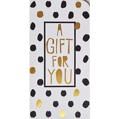 Image of A Gift For You Money Note Wallet Card Gold Foil Him or Her Man Woman
