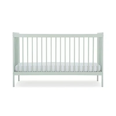 Image of CuddleCo Nola Baby Cot Bed Wooden Cotbed &amp; Toddler with 3 height settings Converts into a Day Nursery Furniture Sage Green