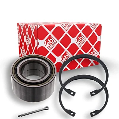 Image of 4242202, 4689923 Wheel Bearing kit FEBI BILSTEIN 04838 with Split Pin, retaining rings 74mm Angular Ball SAAB: 9 5 Estate, Saloon