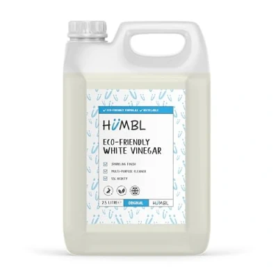 Image of Humbl Eco White Vinegar Cleaning All Natural Multi Surface &amp; Purpose Cleaner, Limescale Remover, Laundry Softener More 100% Vegan Cruelty Free 2.5 Litre