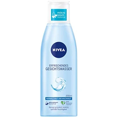 Image of NIVEA Refreshing Facial Toner for Normal and Combination Skin (200 ml), invigorates refreshes The Skin, mild Provides Intensive Moisture